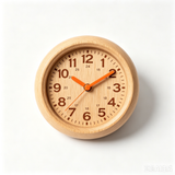 Round Analog Orange-Hand Clock