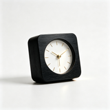 Square Wooden Analog Alarm Clock