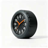 Round Analog Orange-Hand Clock